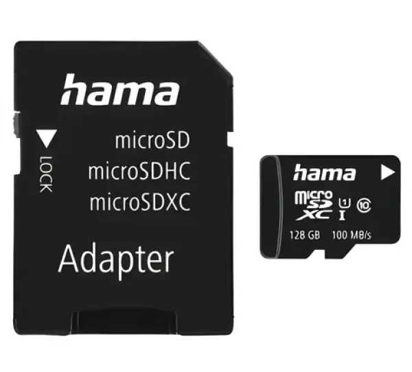 Hama microSDXC 128 GB + adaptér / Paměťová karta / Class 10 / UHS-I / 80 MB/s