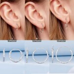 Stříbrné náušnice kruhy Francesca - průměr 21 mm, stříbro 925/1000, Stříbrná