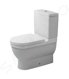 DURAVIT - Starck 3 WC kombi mísa, Vario odpad, s HygieneGlaze, alpská bílá 0128092000