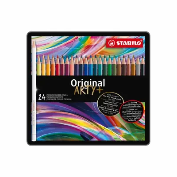 STABILO® Original - ARTY+ - 24 ks sada v plechu - 24 různých barev (8774-6)