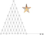 STAR TRADING Světelná LED dekorace Star / Tree, stříbrná barva, plast