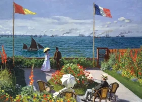GRAFIKA Puzzle Zahrada v Sainte-Adresse a Pole vlčích máků