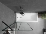 MEXEN/S - Next vanová zástěna FIX 80 x 150, černý dekor, černá 895-080-000-00-77-70
