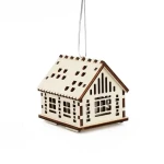 Kúzlo dreva Střední domeček Koliba / LED svíčka / 3V baterie (KD3107)