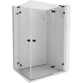 MEXEN/S - Lunar L Duo sprchový kout dveře křídlové pravá 100 x 70, transparent, černá 834L-100P-070L-70-00