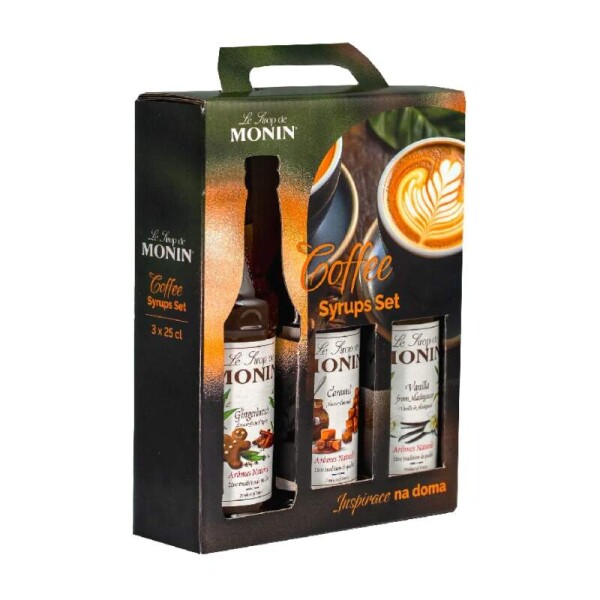 Monin Vánoční dárková sada sirupů do kávy 3 x 0,25l