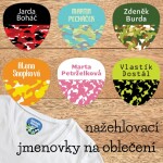 Nažehlovačky na oblečení se jménem MASKÁČ 27x27mm (30ks), různé barvy