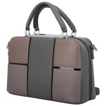 Luxusní dámská koženková kabelka do ruky Grace, šedá