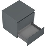 MEXEN/S - Orio koupelnová skříňka pod umyvadlo 50 cm s deskou, 2 zásuvky, grafit mat 91A10-05047-2-BFFC66