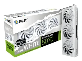 Palit GeForce RTX 5070 White OC / 2527MHz / 12GB GDDR7 / 192-bit / 1x HDMI + 3x DP / 650W (16) (NE75070U19K9-GB2050W)