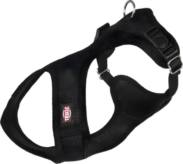 TRIXIE Postroj Soft černý XXS-XS / Nylonový / Obvod hrudi 25-35 cm / Šířka popruhu 15 mm