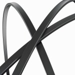 Erga Round, kulaté zrcadlo 30cm, černý rám, ERG-V01-ROUND-3030-BK