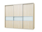 Nábytek Mikulík Skříň FLEXI 3 - 3x dveře dělené sklem MATELUX ROZMĚR: (š/v/h) 280 x 220 x 65 cm