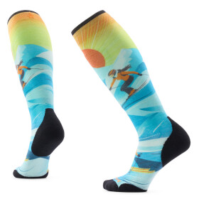 Dámské merino ponožky SMARTWOOL Women's Ski Targeted Cushion Steep Days, Serene Blue velikost: 42-45 (L)