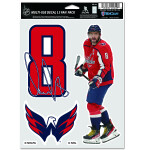 Wincraft Samolepky Alex Ovechkin Washington Capitals NHL Multi Use 3 Fan Pack Decal