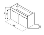 JIKA - Cube Skříňka včetně umyvadla, 98x42x62 cm, bílá H4536511763001