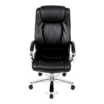 Kancelářské křeslo, houpací mechanismus, černá ekokůže, KA-F1385 BK