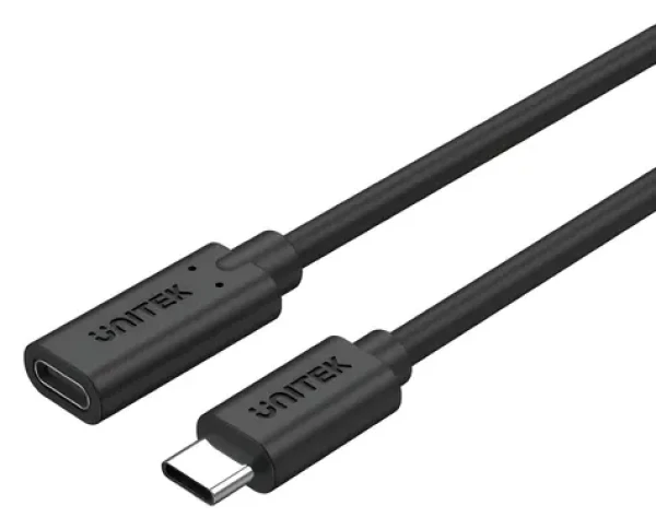 Unitek C14086BK černá / Prodlužovací kabel USB-C / USB 3.2 Gen 2 / 10 Gbit/s / 0,5 m / 100 W (C14086BK)