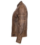 Pánská Kožená Bunda Rocky Gold Brown Brixton Hnědá Velikost: S