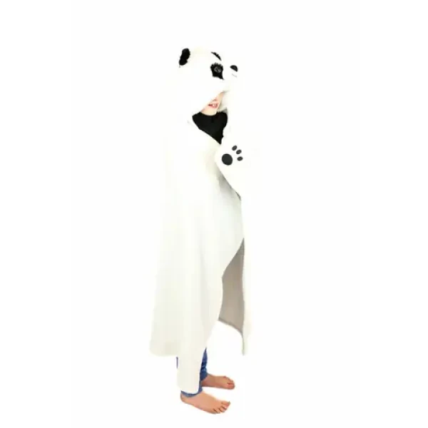Cozy Noxxiez Panda - hřejivá deka s kapucí se zvířátkem a tlapkovými kapsami / od 3 let (20-BL823)