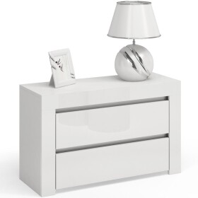 Noční Stolek Deko D2 Max Bílý Lesk
