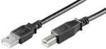 MicroConnect kabel USB2.0 A (M) - USB2.0 B (M) 3m černá / 480Mbit/s (USBAB3B)