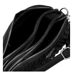 Trendy dámská koženková crossbody kabelka Fulla, černá