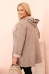 Dámská mikina Plus Size s kapucí a potiskem BKLYN fango UNI