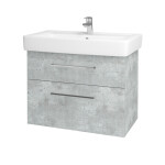 Dřevojas - Umyvadlová skříňka Q MAX SZZ2 80 - D01 Beton / Úchytka T04 / D01 Beton 67543E