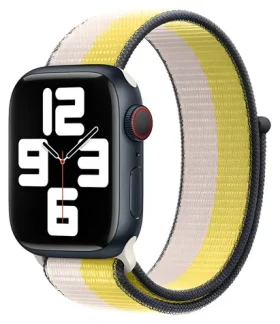 Devia Nylon Braided Two-Tone Loop béžová / Řemínek pro Apple Watch / 44/45/46 mm / Nylon (6938595364709)