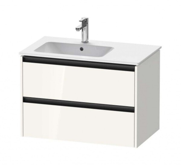 DURAVIT - Ketho.2 Umyvadlová skříňka 55x81x48 cm, 2 zásuvky, lesklá bílá K25267022220000