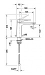 DURAVIT - Tulum Umyvadlová baterie, FreshStart, matná černá TU1021002046