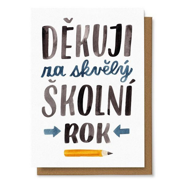 Přání Děkuji za skvělý školní rok