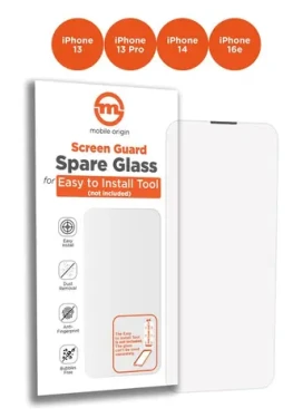 Mobile Origin Orange Screen Guard Spare Glass Apple iPhone 16e/14/13 Pro/13 / náhradní sklo pro instalační sadu (SGA-SP-i14)
