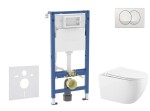 GEBERIT - Duofix Set předstěnové instalace, klozetu Gaia a sedátka softclose, tlačítko Delta, bílá SANI11CA3143B