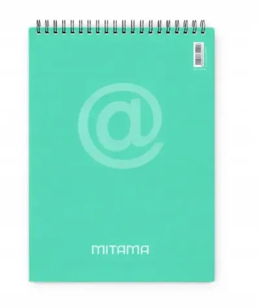 Mitama Spirálový blok A5 cyan / Poznámkový blok / čtverečkovaný / 60 listů (35509-90192)