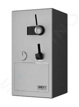 SANELA - Nerezové příslušenství Mincovní automat pro jednu sprchu, interaktivní ovládání SLZA 03N