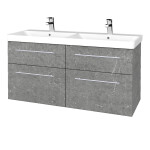 Dřevojas - Umyvadlová skříňka Q MAX SZZ4 120 - D20 Galaxy / Úchytka T02 / D20 Galaxy 332570B