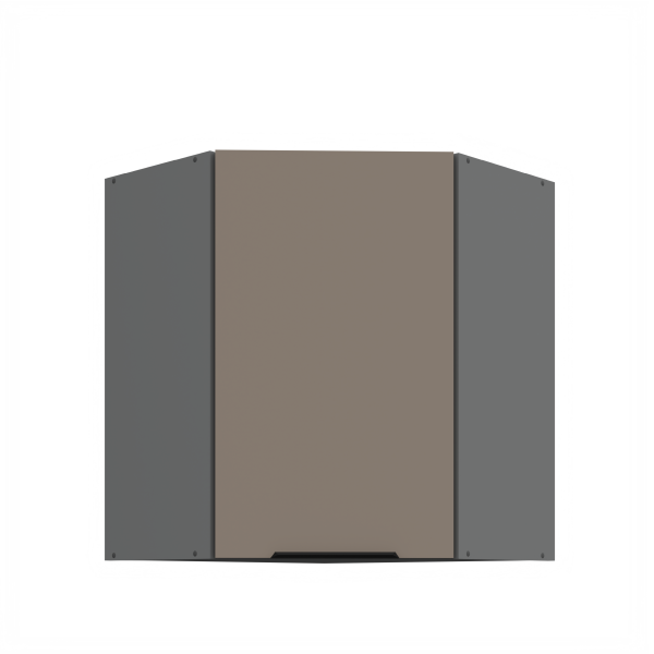 Horní rohová skříňka Aria ANT 60x60 GN-72 1F (45°) Barva korpusu: Antracit, Barva dvířek: TA - Sandgrau AFM