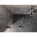 MEXEN/S - Lunar L sprchový kout čtvrtkruh křídlový levá 100 x 90, transparent, růžové zlato 833L-100L-090P-60-00