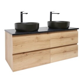 Koupelnová skříňka s žulovou deskou a umyvadlem SAT B-Way 119x50x45 cm dub mat BWAY2120OAKZUBB BWAY2120OAKZUBB