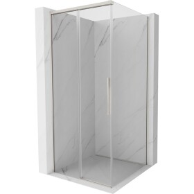 MEXEN/S - Rox sprchový kout posuvný 100 x 100, transparent, nikl kartáčovaný 8C2-100-100-97-00