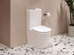 RAVAK - WC kombi se sedátkem SoftClose, vario odpad, spodní napouštění, RimOff, bílá X01872