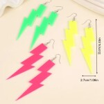 Dovoz Náušnice blesky Velikost: žlutá