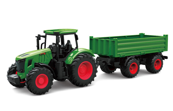 Traktor s přívěsem volná kola 42 cm