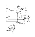 GROHE - Dice Umyvadlová baterie s výpustí, matná černá 1018322430