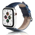 Beline Leather modrá / Kožený pásek pro Apple Watch / 42/44/45/49mm
