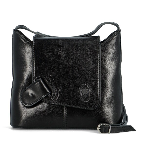 Luxusní dámská kožená crossbody kabelka Feebe, černá