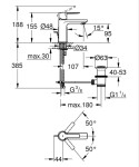 GROHE - Lineare New Umyvadlová baterie s výpustí, matná černá 321092431