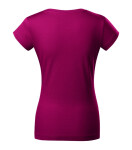 Fit V-neck tričko dámské fuchsia red XL